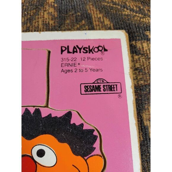 Vintage 1983 Playskool Ernie Wood Puzzle - Picture 4 of 6